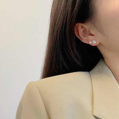 アンジェラジュエリー]ダブルハートシェイプ クラシックプリンセススタイル イヤリング