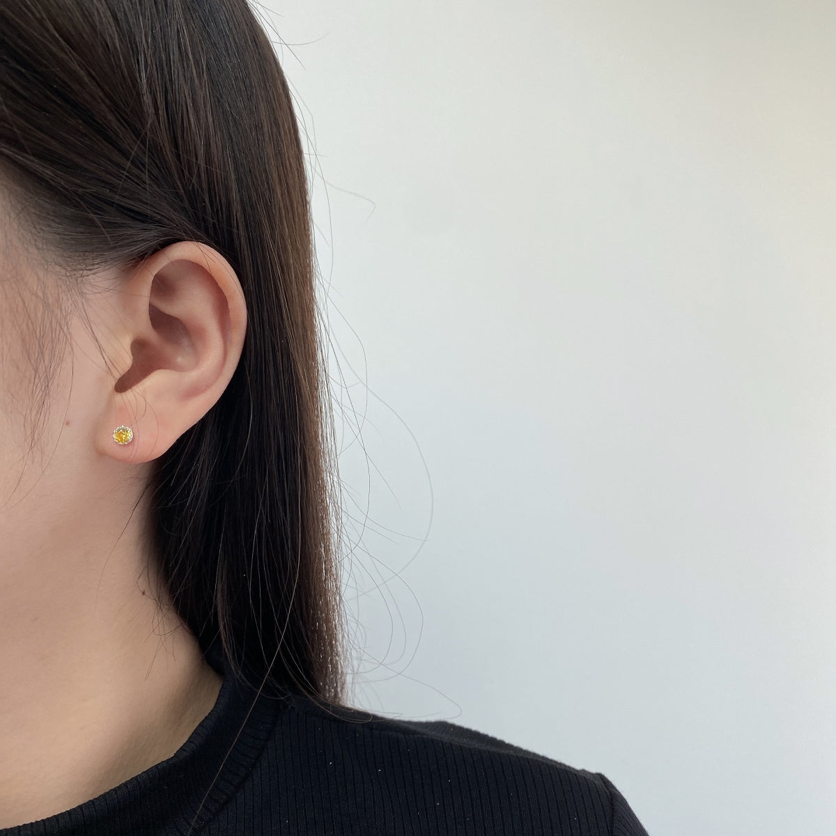 [Angela Jewelry]Sparkling Colorful Round Shape Earrings