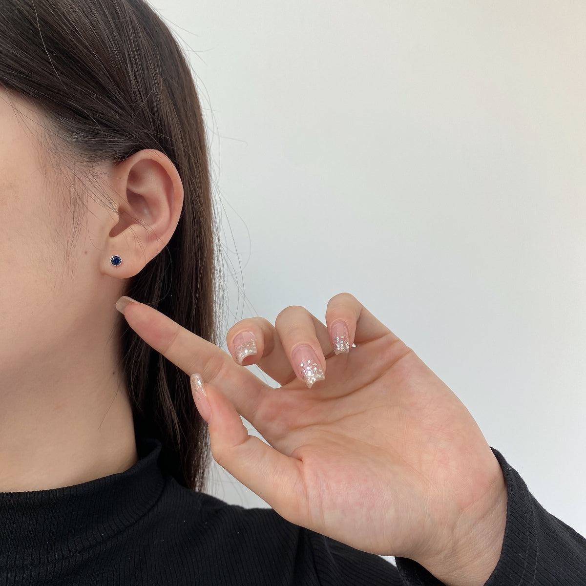 [Angela Jewelry]Sparkling Colorful Round Shape Earrings