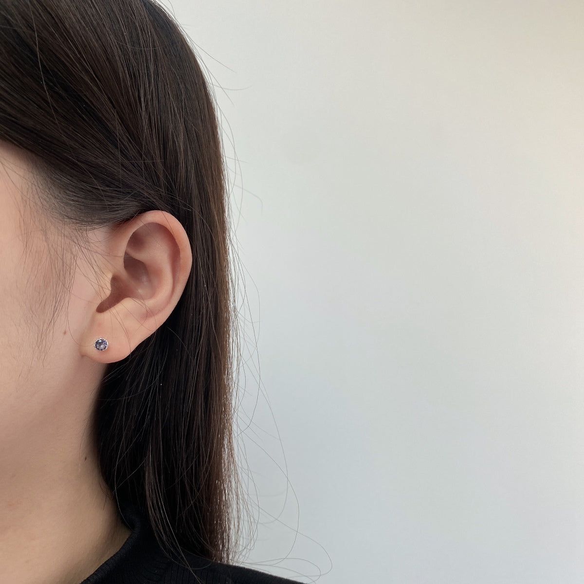 [Angela Jewelry]Sparkling Colorful Round Shape Earrings