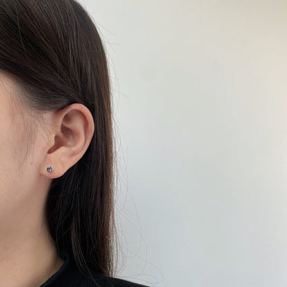 [Angela Jewelry]Sparkling Colorful Round Shape Earrings