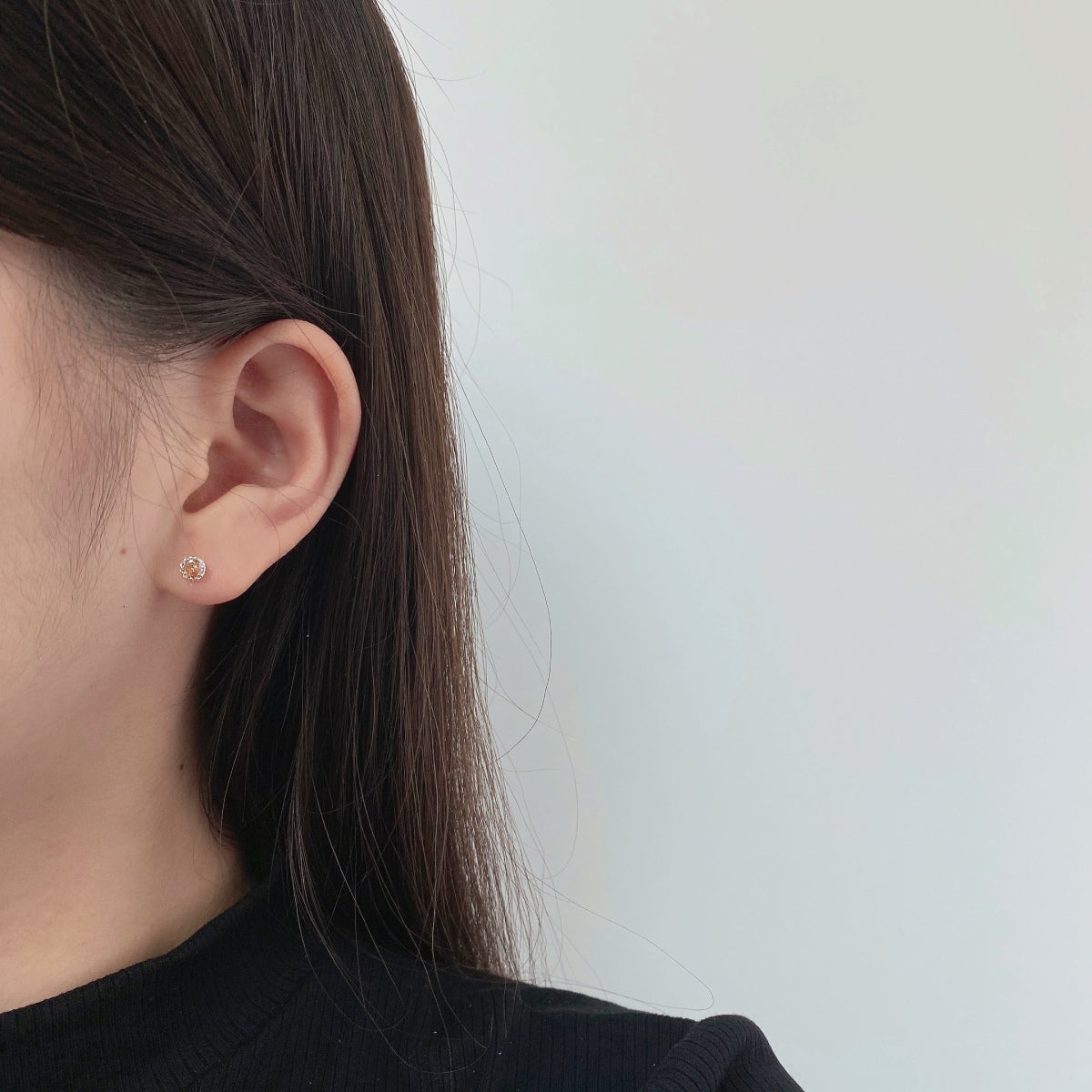 [Angela Jewelry]Sparkling Colorful Round Shape Earrings