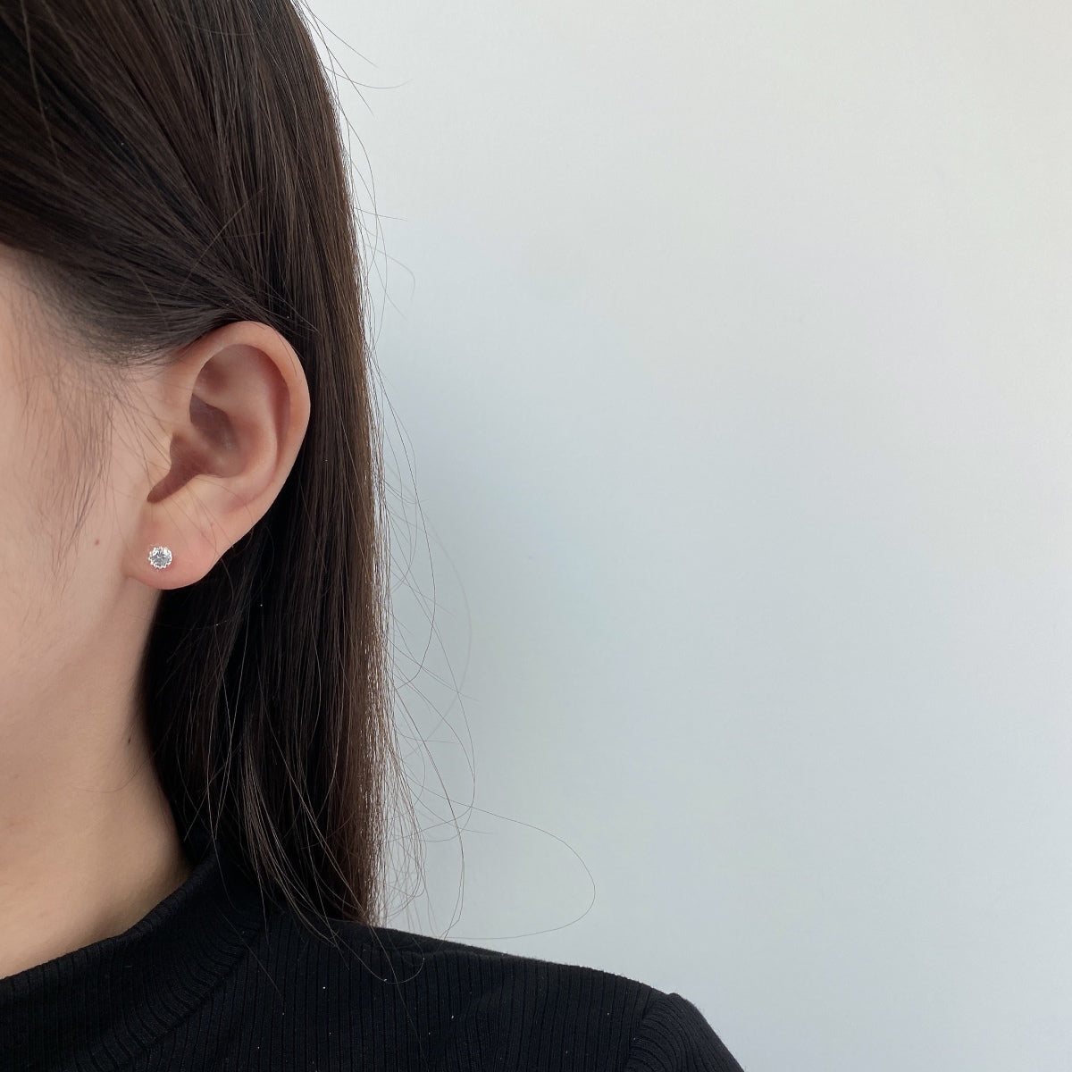 [Angela Jewelry]Sparkling Colorful Round Shape Earrings