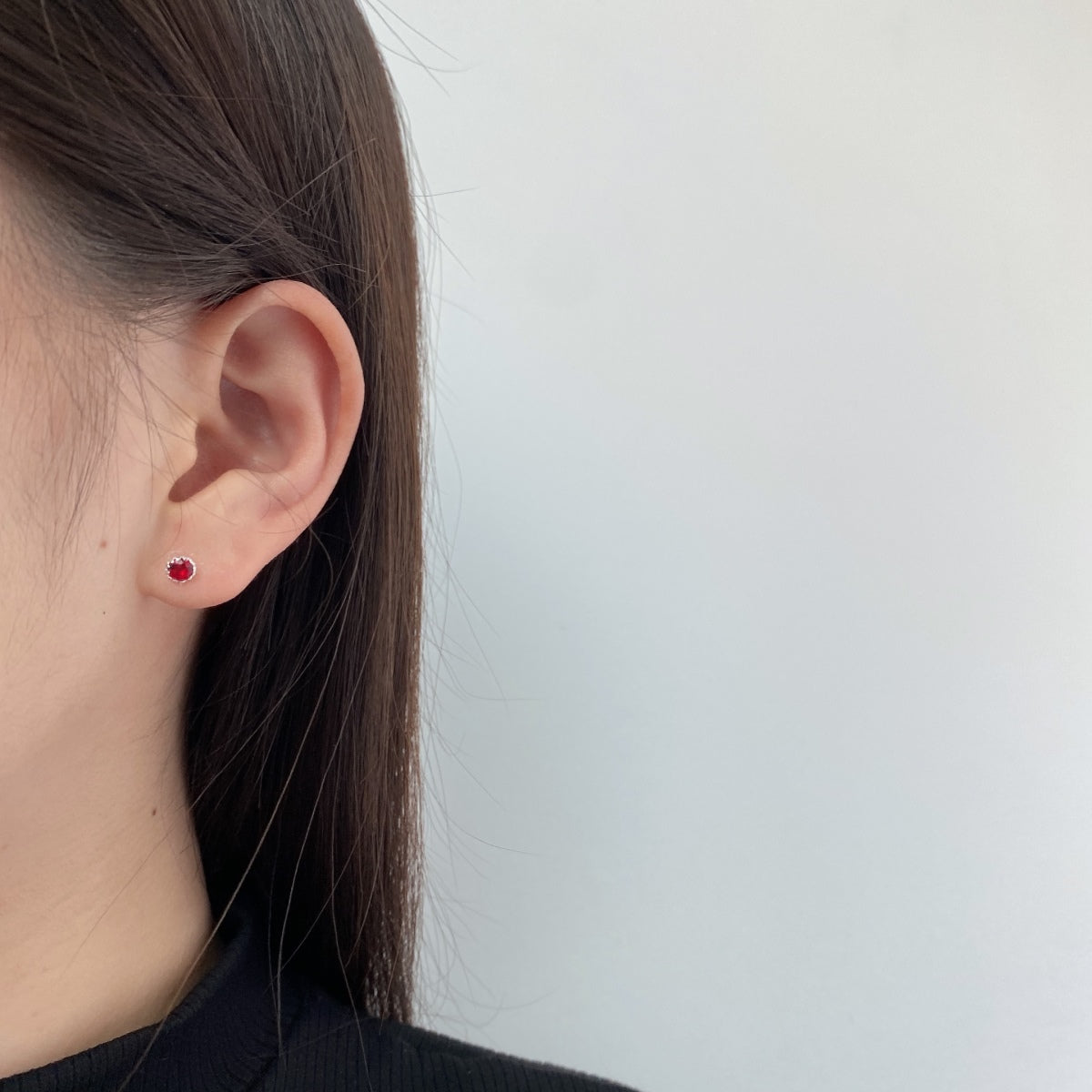 [Angela Jewelry]Sparkling Colorful Round Shape Earrings