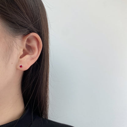[Angela Jewelry]Sparkling Colorful Round Shape Earrings