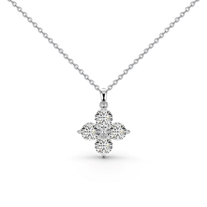[Angela Jewelry]Four-Leaf Clover And Eight-Pointed Star Necklace