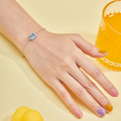 アンジェラジュエリー]2.0カラットの輝くカラフルなエメラルドカットのデイリーブレスレット