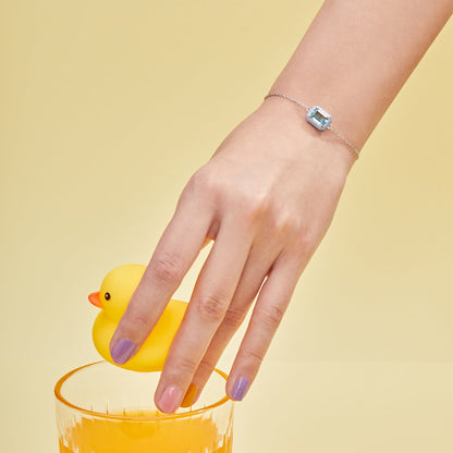 アンジェラジュエリー]2.0カラットの輝くカラフルなエメラルドカットのデイリーブレスレット
