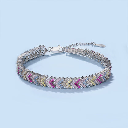 [Angela Jewelry]Ornate Sparkling Round Cut Party Bracelet