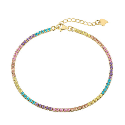 Angela Jewelry]Schillerndes, farbenfrohes Armband im Rundschliff für den Alltag
