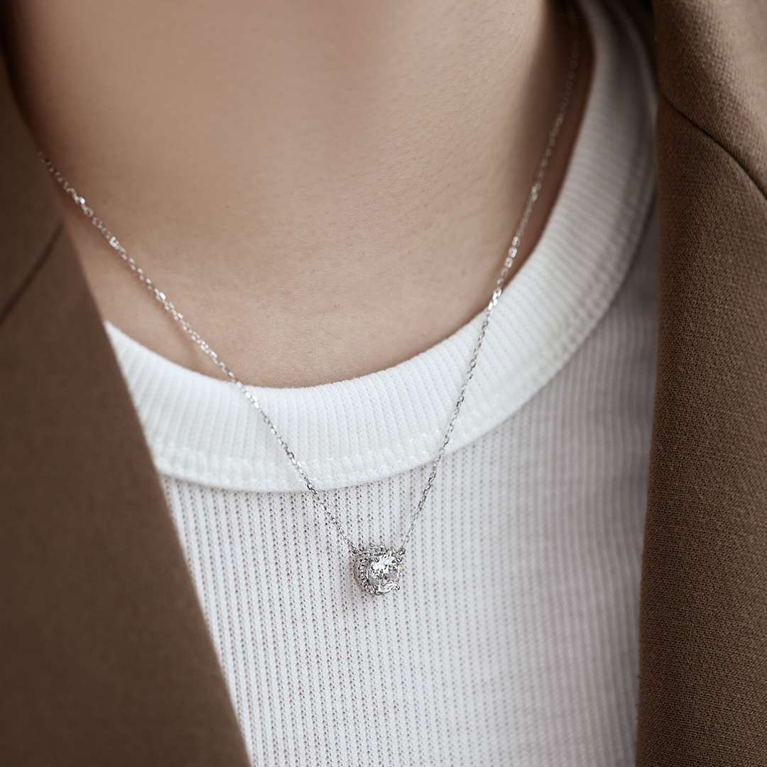 Angela Jewelry]Luxurious Round Cut Necklace