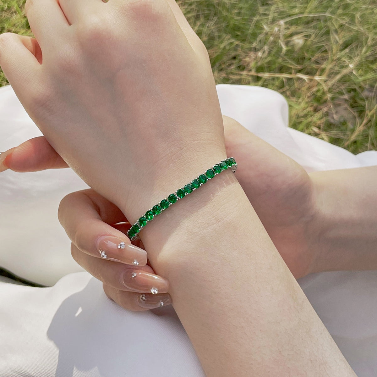 [Angela Jewelry]Radiant Colorful Round Cut Party Bracelet