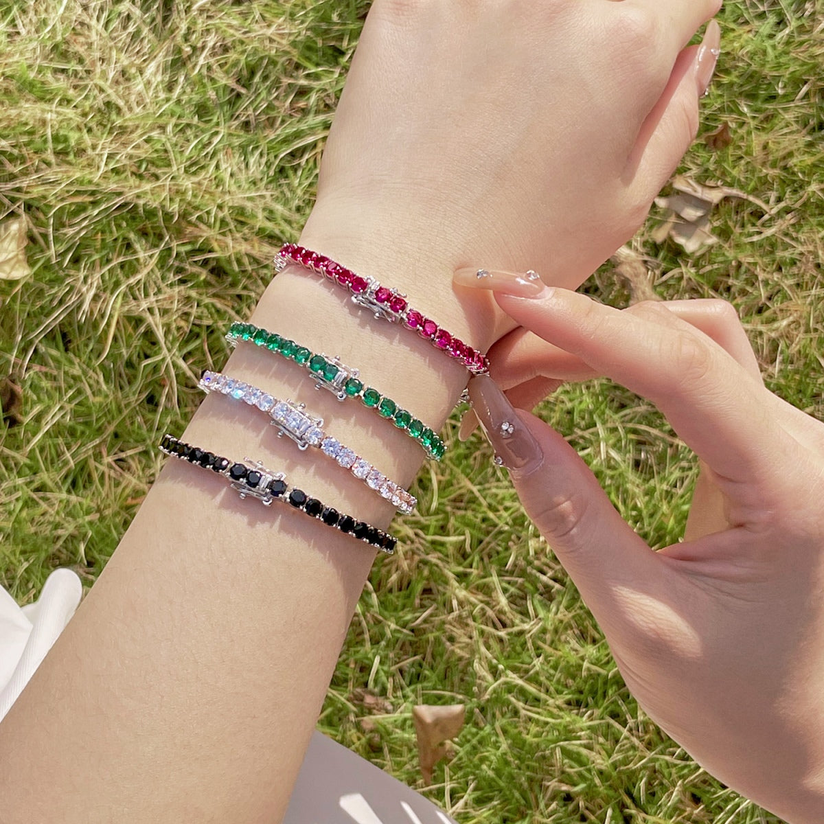 [Angela Jewelry]Radiant Colorful Round Cut Party Bracelet
