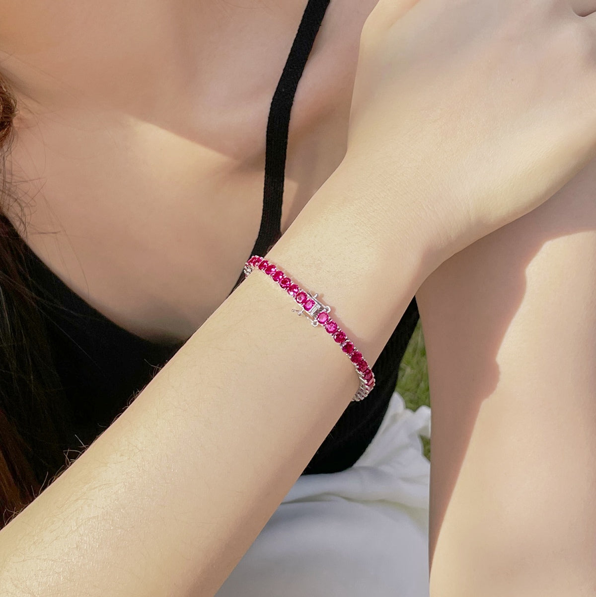 [Angela Jewelry]Radiant Colorful Round Cut Party Bracelet