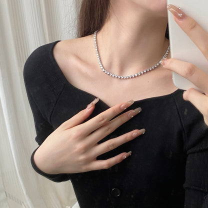 アンジェラジュエリー]華やかなハートカットのテニスネックレス