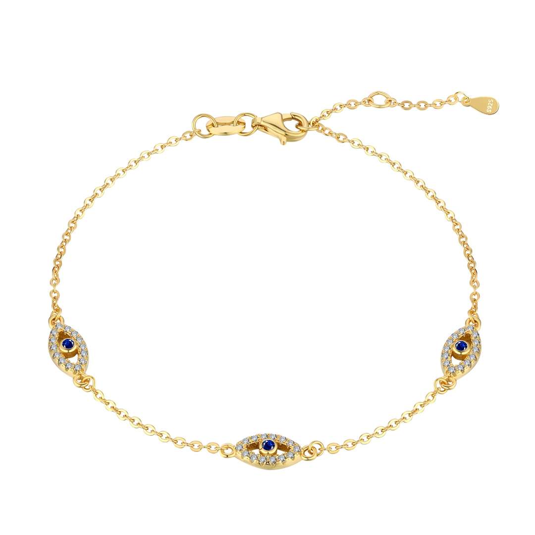 [Angela Jewelry]Evil Eye Shape Pendent Necklace