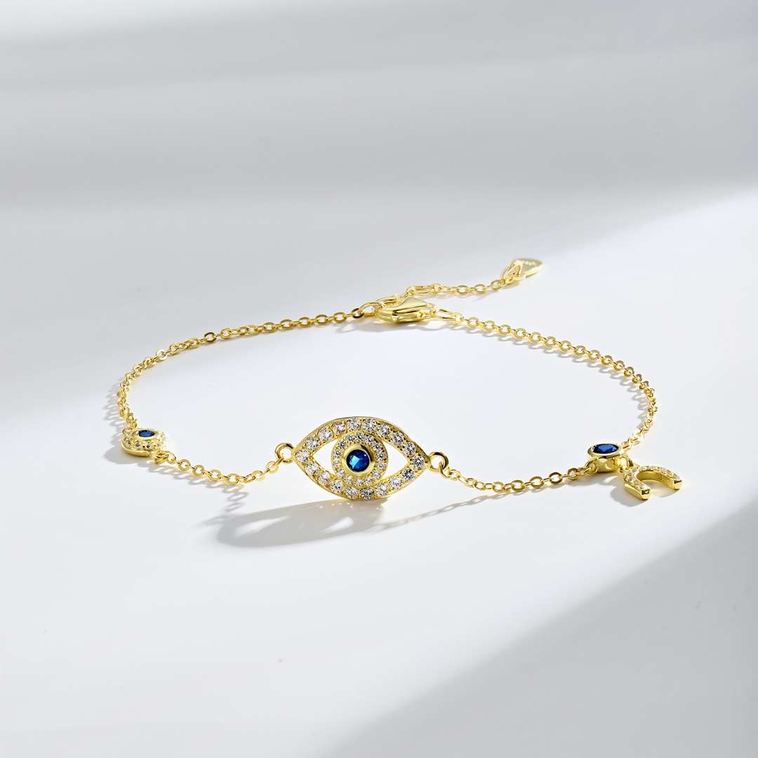 [Angela Jewelry]Dainty Eye Shape Necklace