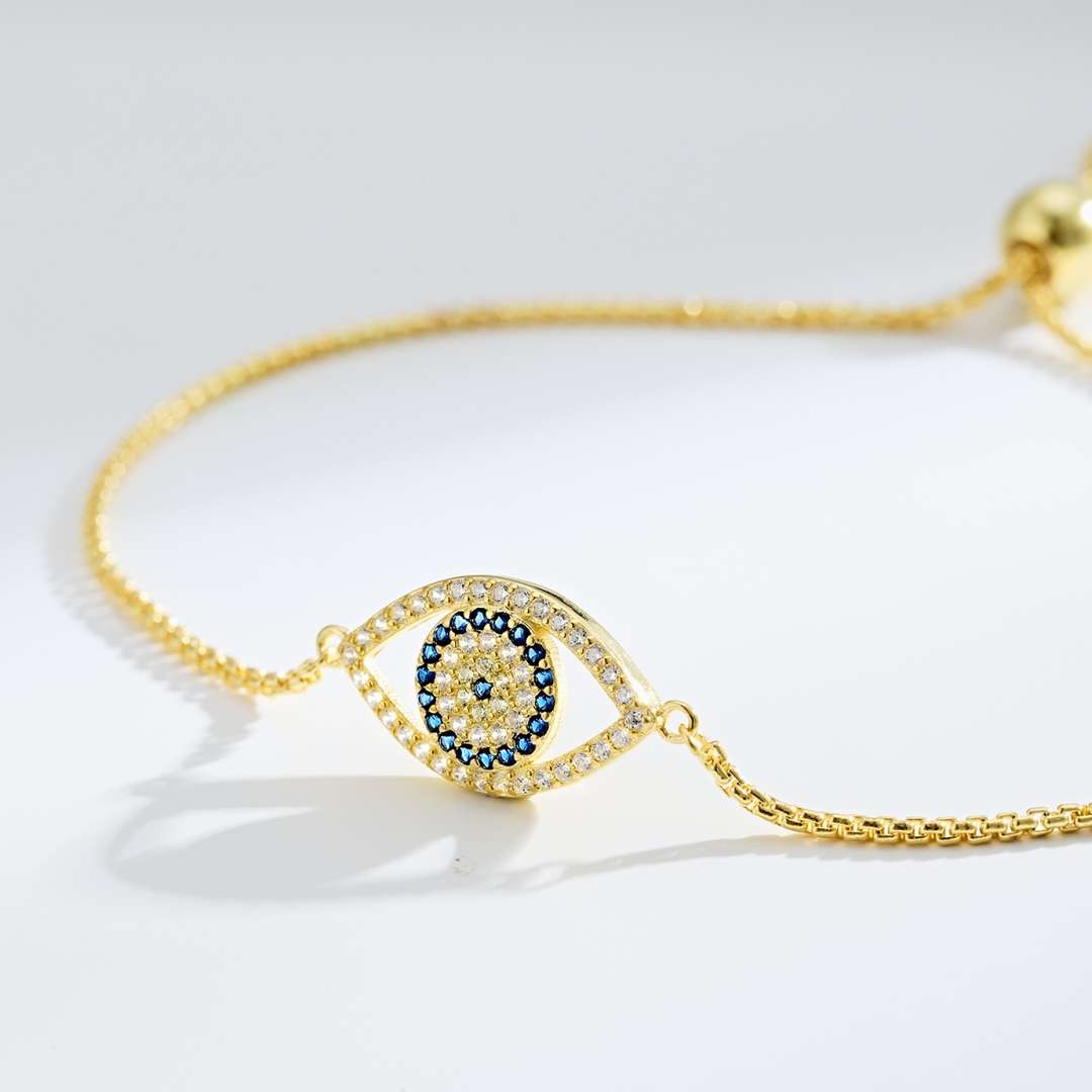 Angela Jewelry]Dazzling Eye Shape Necklace