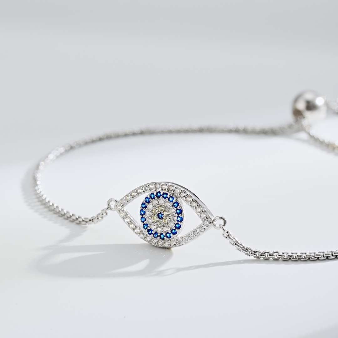 [Angela Jewelry]Dazzling Eye Shape Necklace