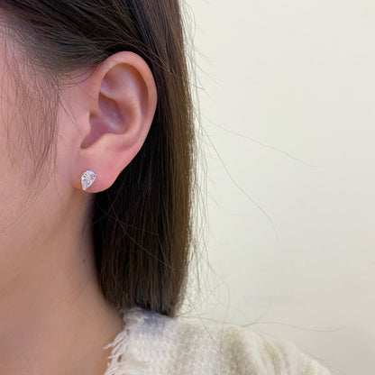 Angela Jewelry]Ornate Water Drop Shape Earrings
