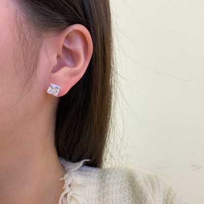 [Angela Jewelry]Ornate Square Shape Earrings
