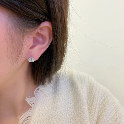 [Angela Jewelry]Classic Princess Round Shape Earrings
