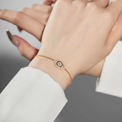 [Angela Jewelry]Dazzling Eye Shape Necklace