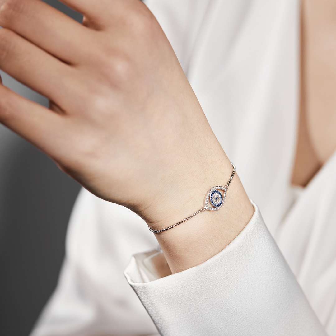 [Angela Jewelry]Dazzling Eye Shape Necklace