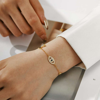 [Angela Jewelry]Dainty Eye Shape Necklace