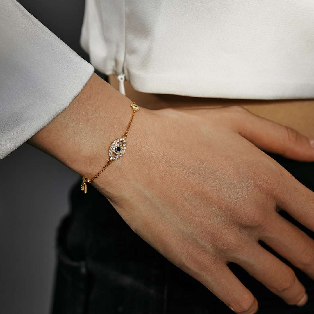 [Angela Jewelry]Dainty Eye Shape Necklace