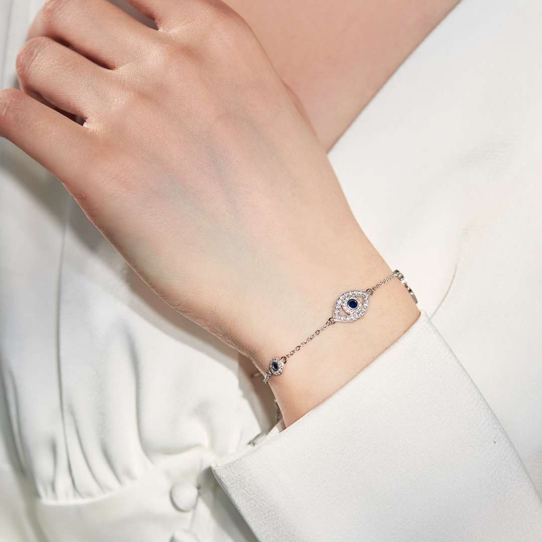 [Angela Jewelry]Dainty Eye Shape Necklace