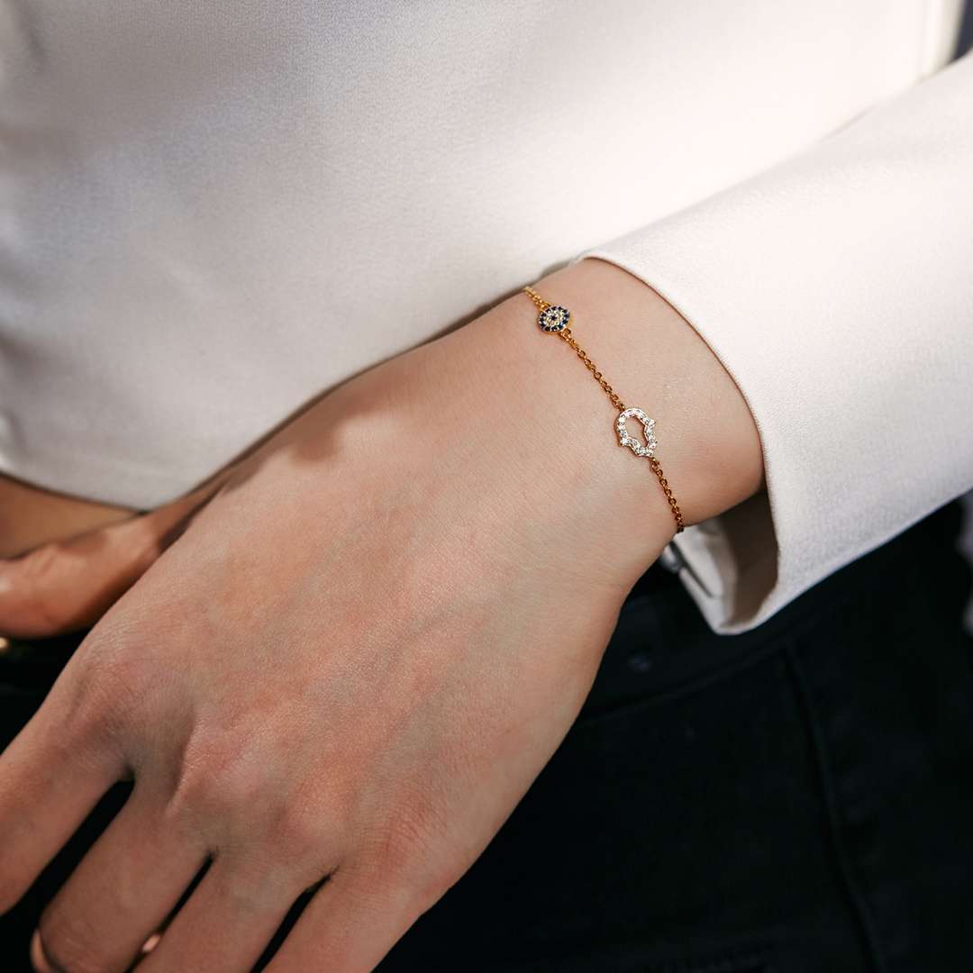 [Angela Jewelry]Gost Shape & Round Shape Necklace