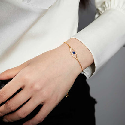 [Angela Jewelry]Devil's Eye Hollow Design Bracelet
