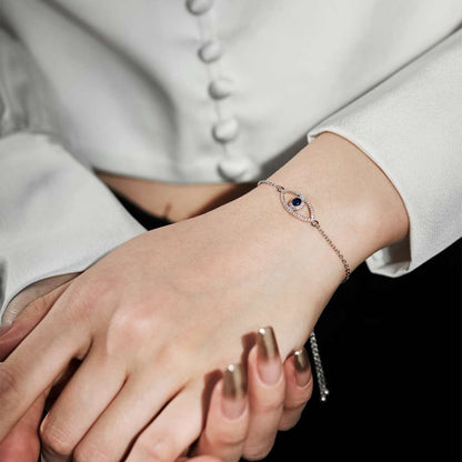 [Angela Jewelry]Devil's Eye Hollow Design Bracelet
