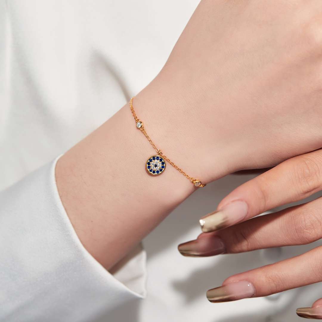 Angela Jewelry]Devil's Eye Round Shape Bracelet