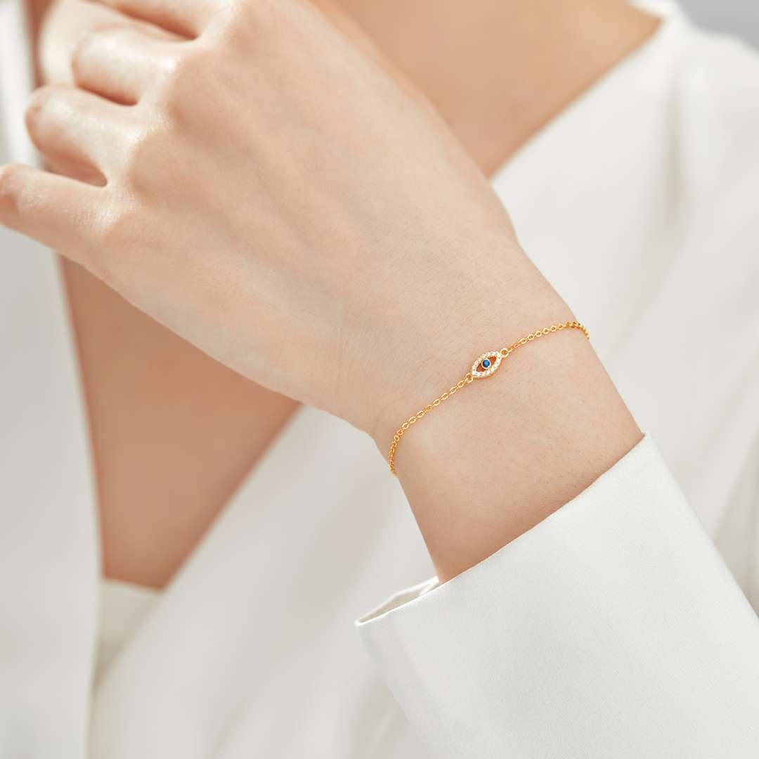 [Angela Jewelry]Evil Eye Shape Necklace