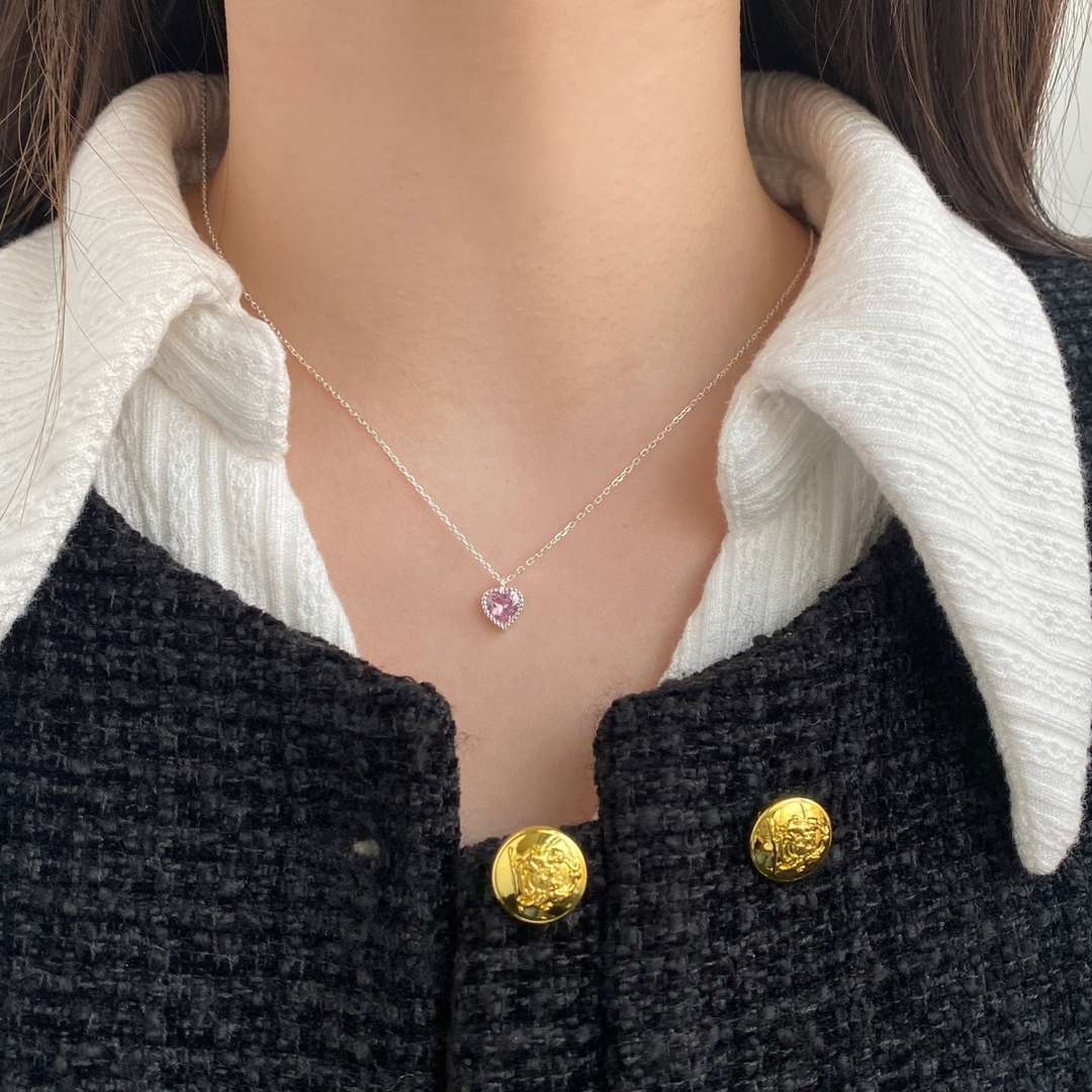 [Angela Jewelry]Ornate Heart Shape Necklace