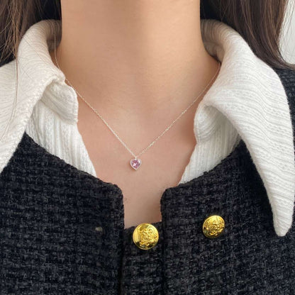 Angela Jewelry]Ornate Heart Shape Necklace