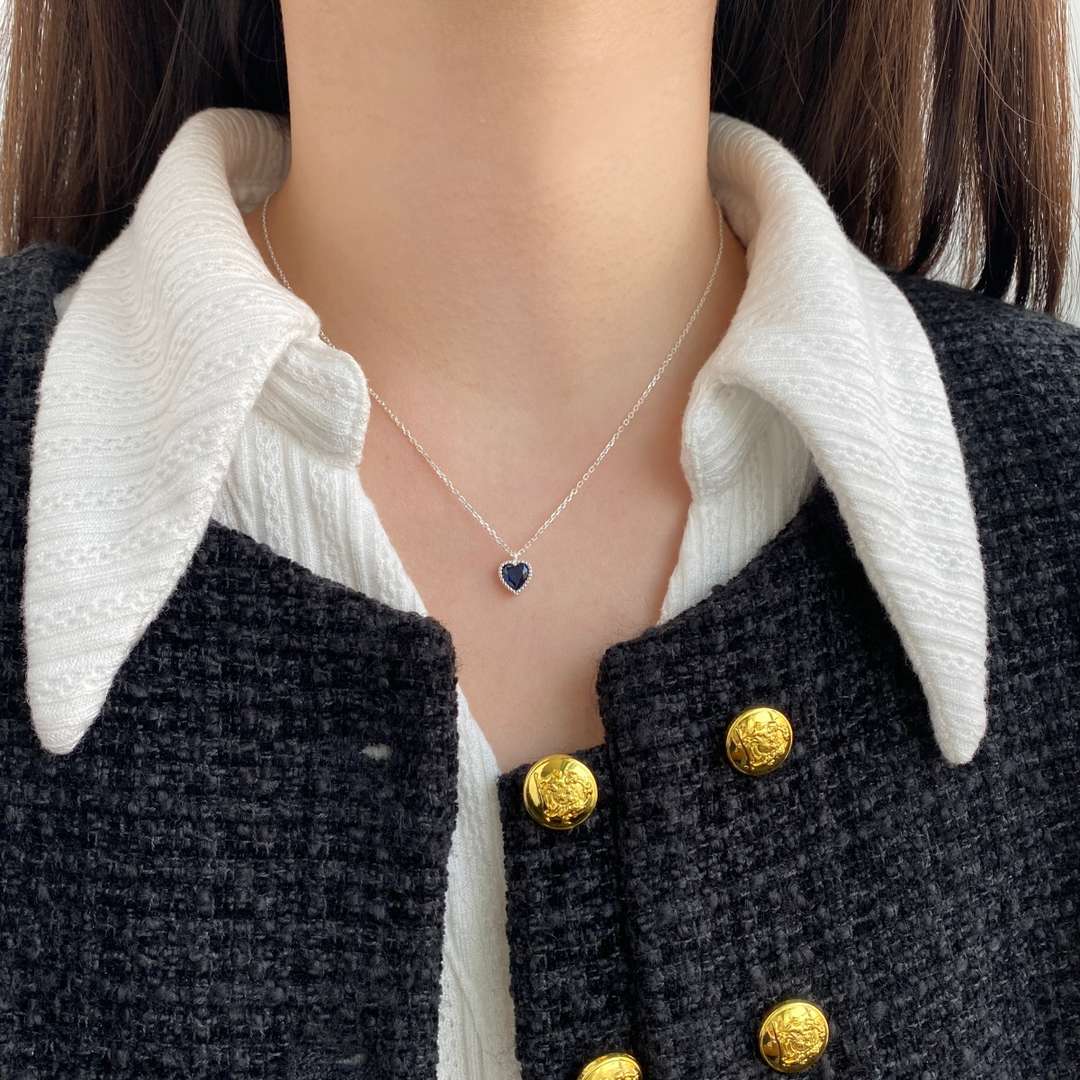 Angela Jewelry]Ornate Heart Shape Necklace