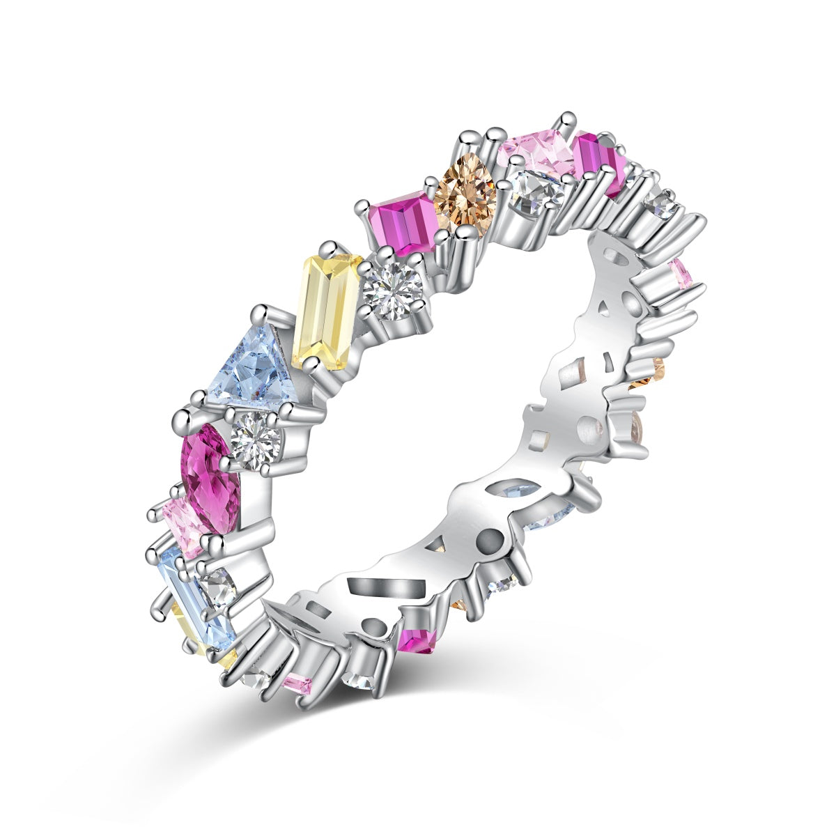 Angela Jewelry]Schillernder polychromatischer Multi-Cut-Tagesring