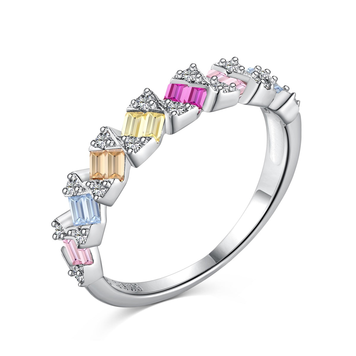[Angela Jewelry]Delicate Vibrant Emerald Cut Daily Ring