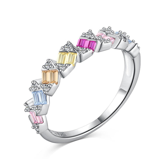 [Angela Jewelry]Delicate Vibrant Emerald Cut Daily Ring