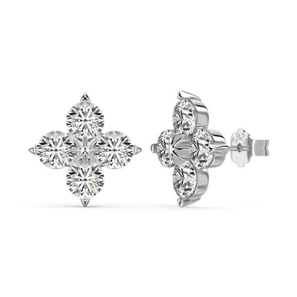 [Angela Jewelry]Four-Leaf Clover Eight-Pointed Star Earrings