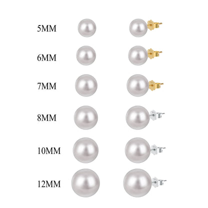 [Angela Jewelry]Delicate Pearl Earrings