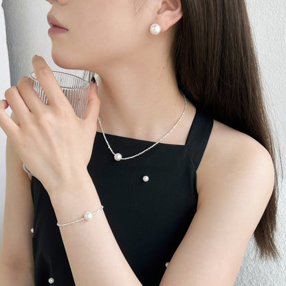 [Angela Jewelry]Delicate Pearl Earrings