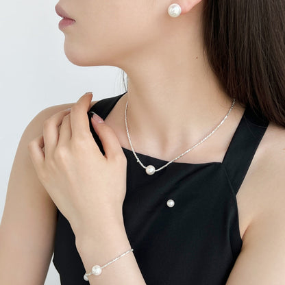 [Angela Jewelry]Delicate Pearl Earrings