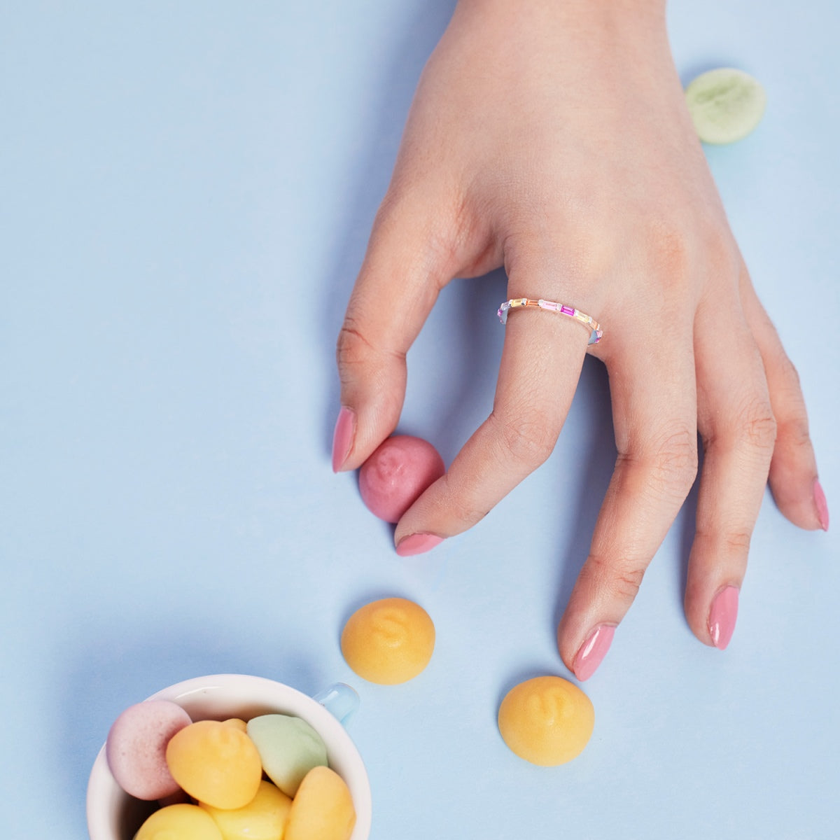 [Angela Jewelry]Lively In Shades Elegant Radiant Cut Daily Ring
