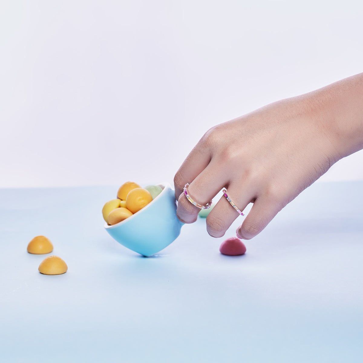 Angela Jewelry]Lively In Shades Elegant Radiant Cut Daily Ring