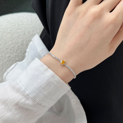 アンジェラジュエリー]0.75カラットの絶妙なオーバルカットデイリーブレスレット