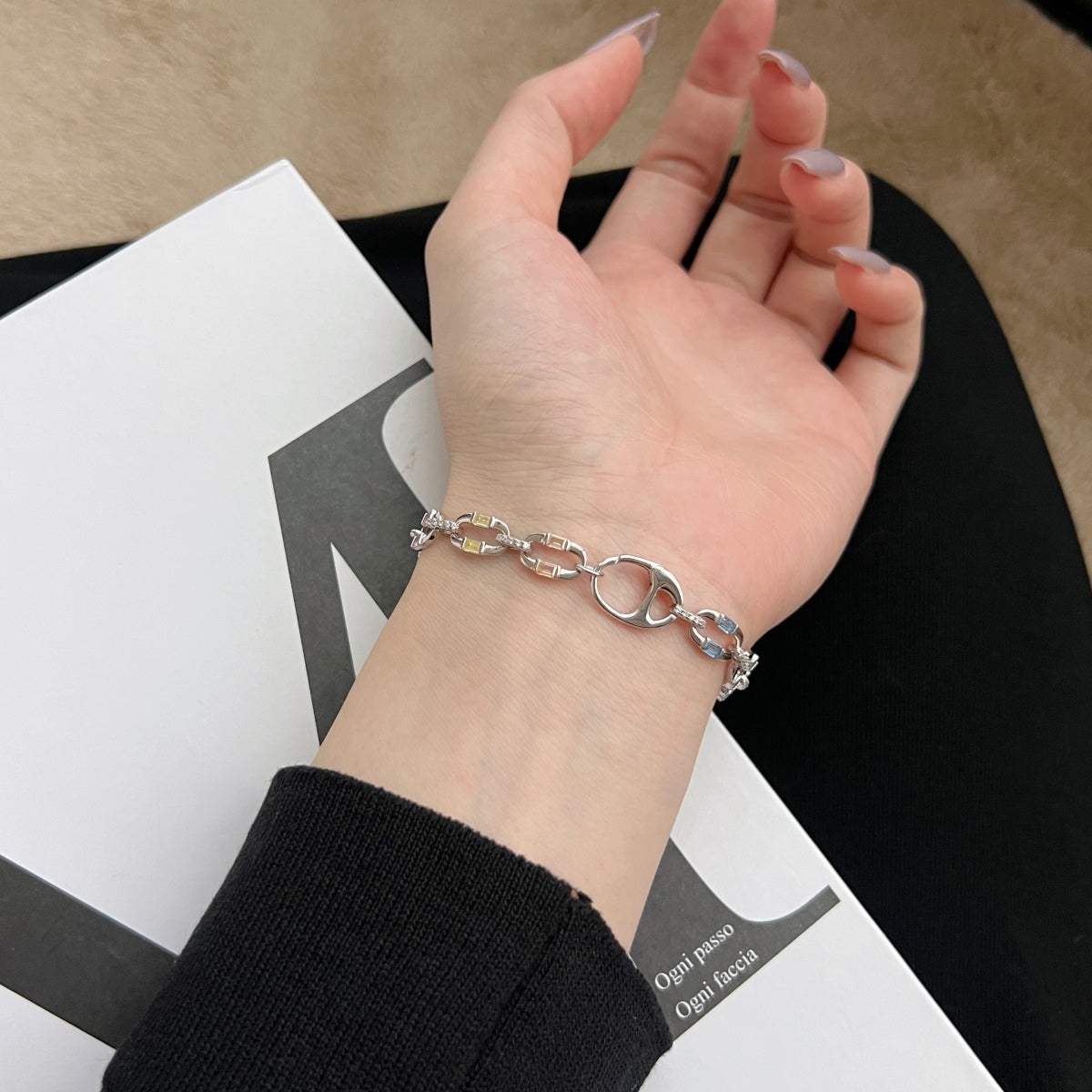 [Angela Jewelry]Dazzling Colorful Daily Bracelet